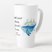 Ocean Wildlife - Waterverf Zee Turtle & Blue Whale Latte Mok (Rechterhoek)