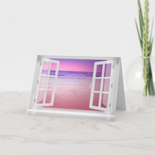 Ocean Window met Paarse zon Kaart
