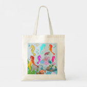 Ocean Wonder Seahorses en koralen pracht Tote Bag (Achterkant)