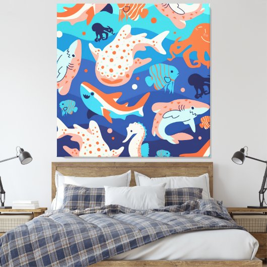 Ocean Wonders Canvas Afdruk (Insitu (Slaapkamer))