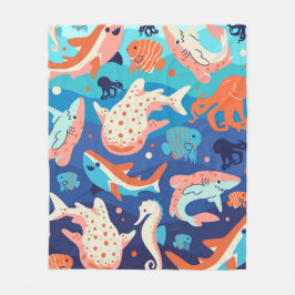 Ocean Wonders Fleece Deken