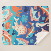 Ocean Wonders Sherpa Deken (Voorkant (horizontaal))