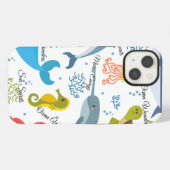 Ocean Wonders Zee Life Ocean Creatures Pattern iPhone Hoesje (Achterkant horizontaal)