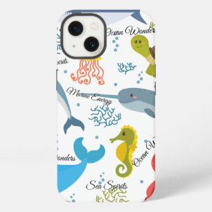 Ocean Wonders Zee Life Ocean Creatures Pattern iPhone 13 Hoesje