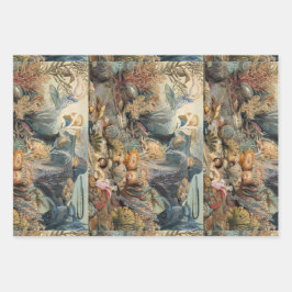 Ocean World, onder het Zee, nicht Inpakpapier Vel