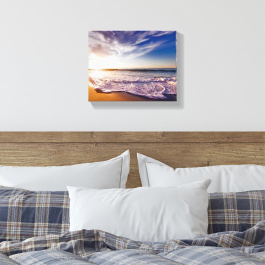 Ocean Wrapped Canvas Afdruk (Insitu (Slaapkamer))