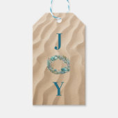 Ocean Wreath JOY Christmas Gift Label Cadeaulabel (Voorkant)