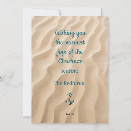 Ocean Wreath JOY kerstkaart (Achterkant)