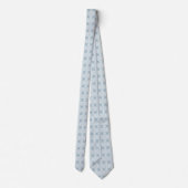 Ocean X Fractal Blue Lace - Necktie Stropdas (Achterkant)