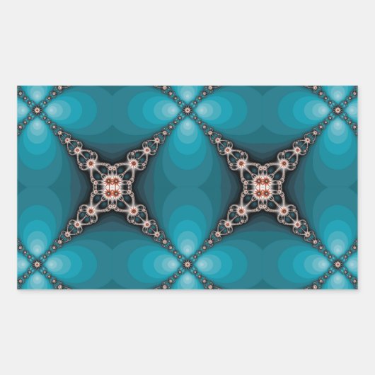 Ocean X Fractal Design Rechthoekige Sticker (Voorkant)