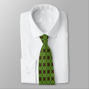 Ocean X Fractal Green Red - Necktie Stropdas