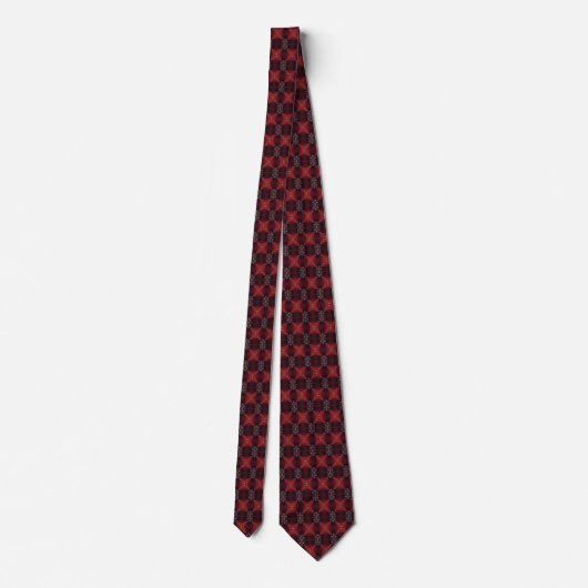 Ocean X Fractal Red Yellow - Necktie Stropdas (Achterkant)
