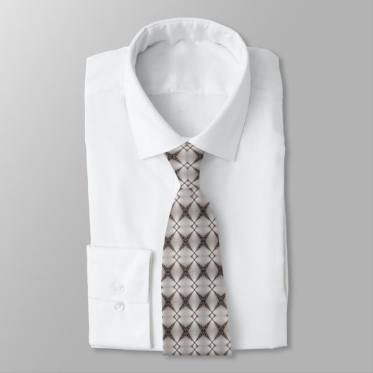 Ocean X Fractal Taupe Blue - Necktie Stropdas (Gebonden)