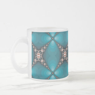 Ocean X Fractal - Turquoise - Frosted Mok