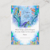 Ocean Zee Animals Baby Diaper Raffle Informatiekaartje (Voorkant)