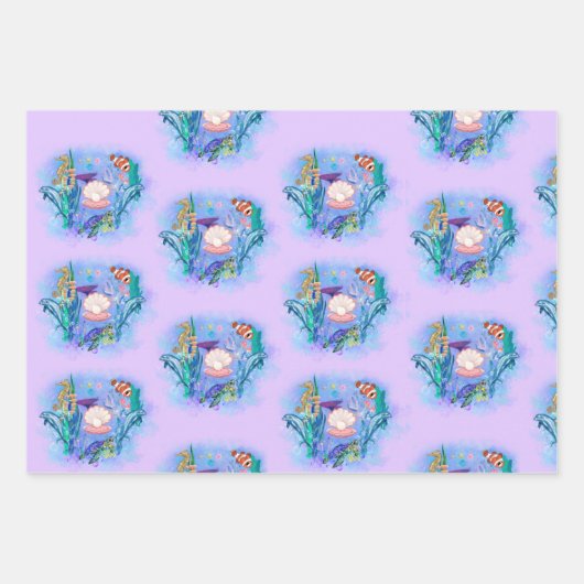 Ocean Zee Animals Party Inpakpapier Vel (Voorkant 2)