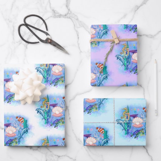 Ocean Zee Animals Party Inpakpapier Vel (Voorkant)