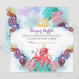 Ocean Zee baby Octopus Diaper Raffle Informatiekaartje