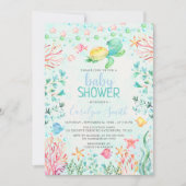 Ocean Zee Baby shower Invitation Kaart (Voorkant)