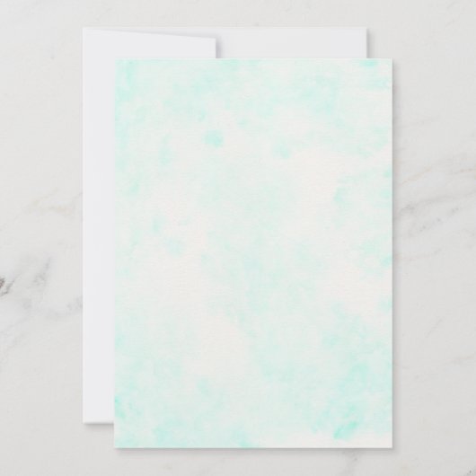 Ocean Zee Baby shower Invitation Kaart (Achterkant)