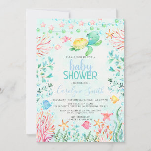 Ocean Zee Baby shower Invitation Kaart
