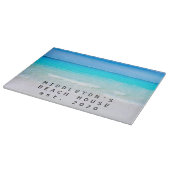 Ocean Zee Beach Coastal Blue Aqua Personal Family Snijplank (Hoek)