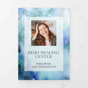 *~* Ocean Zee Beach Foto Logo Drievoudige brochure Drieluik Kaart