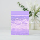 Ocean Zee Beach Paarse Waves Water Briefkaart (Staand voorkant)