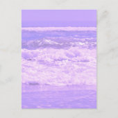 Ocean Zee Beach Paarse Waves Water Briefkaart (Voorkant)