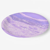 Ocean Zee Beach Paarse Waves Water Papieren Bordje (Gekanteld)