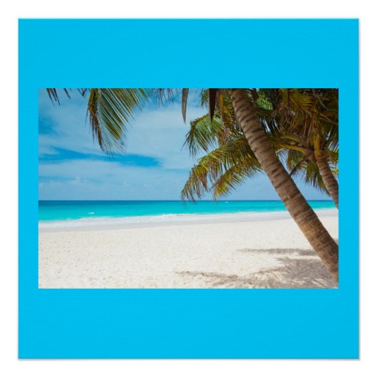 Ocean Zee Beach Palm Sand Natuur Name Personalize Perfect Poster (Voorkant)