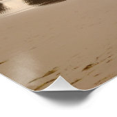 Ocean Zee Beach Rock Sand Natuur Name Personalize Poster (Hoek)