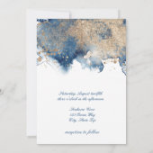 Ocean Zee Beach Seahorse nautische bruiloft Kaart (Achterkant)