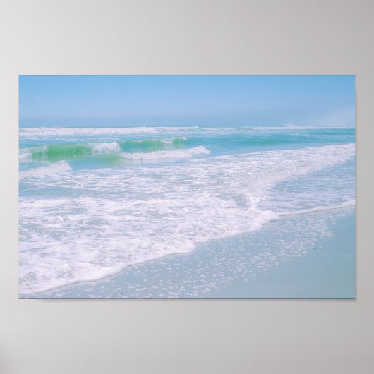 Ocean Zee Beach Sky Natuur Pastel Poster (Voorkant)