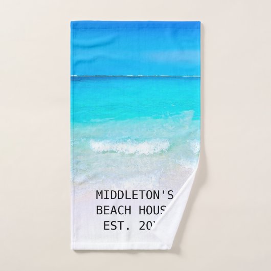 Ocean Zee Blue Beach House Familie Bad Handdoek (Handdoek)
