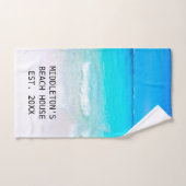 Ocean Zee Blue Beach House Familie Bad Handdoek (Handdoek)
