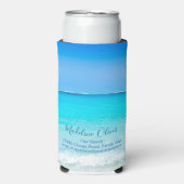 Ocean Zee Blue Business Modern Seltzer Blikjeskoeler (Seltzer Voorkant)