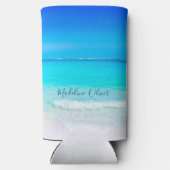 Ocean Zee Blue Business Modern Seltzer Blikjeskoeler (Achterkant)