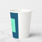 Ocean & Zee Blue Professionele kalligrafie Naam to Papieren Bekers (Links)