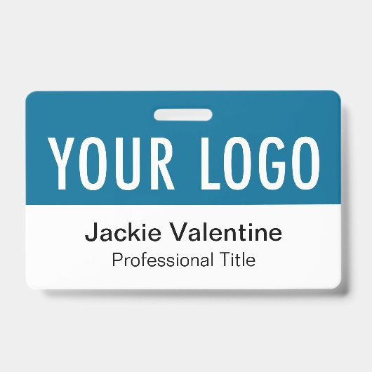 Ocean Zee Blue PVC Badge Horizontale Personeelsnaa (Voorkant)