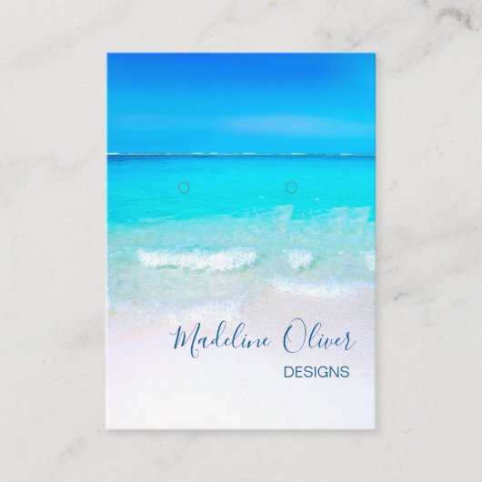 Ocean Zee Blue Scene Earring Display Visitekaartje (Voorkant)