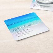 Ocean Zee Business Contact Blauw Kartonnen Onderzetters (Schuin)