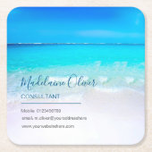 Ocean Zee Business Contact Blauw Kartonnen Onderzetters (Voorkant)