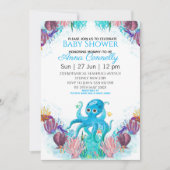 Ocean Zee Colorful Boy Octopus Baby shower Kaart (Voorkant)