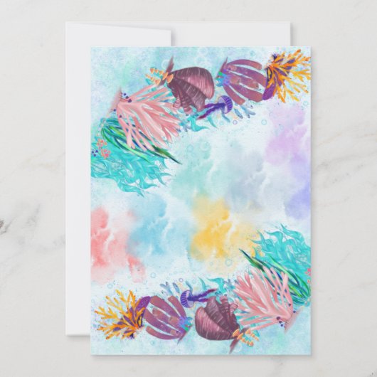 Ocean Zee Colorful Boy Octopus Birthday Kaart (Achterkant)