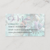 Ocean Zee Coral Blue Elegant Visitekaartje (Achterkant)
