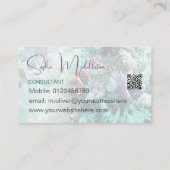 Ocean Zee Coral Blue Elegant Visitekaartje (Achterkant)