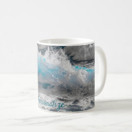 Ocean Zee Crashing Waves Crest Personaliseren Koffiemok