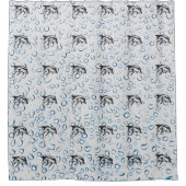 Ocean Zee Dolphin World - Gray Douchegordijn (Voorkant)