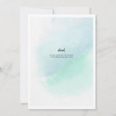 Ocean Zee Glass Ombre Turquoise Blue Wedding Kaart (Achterkant)